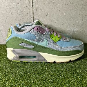 Nike Air Max 90 SE Sun Club Blue Purple Green DQ4016-400 Shoes 5Y Women’s 6.5